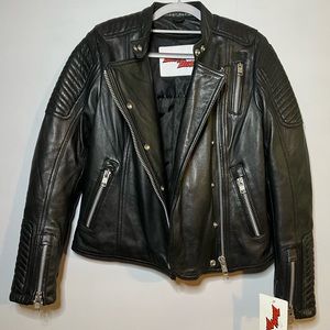 Black Leather Motorcycle Jacket